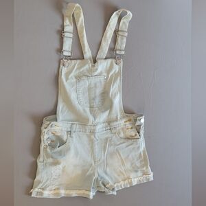 Icon Light Denim Overalls Shorts